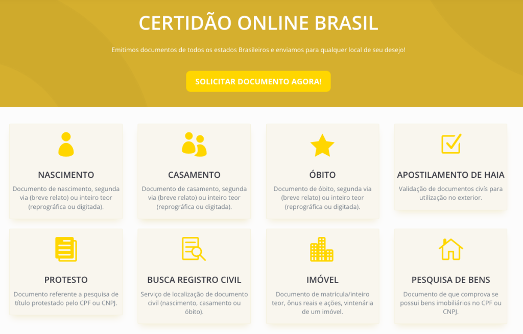 Cartório segunda via certidão casamento, nascimento e óbito Cidade Jardim